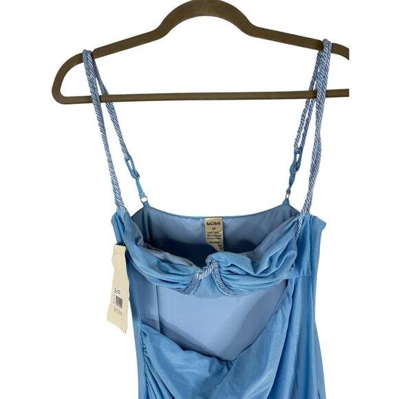 Baobab Lula Maxi Dress Satin Cutout Party Statement Beach Weddings Formal Sz M - Picture 6 of 9